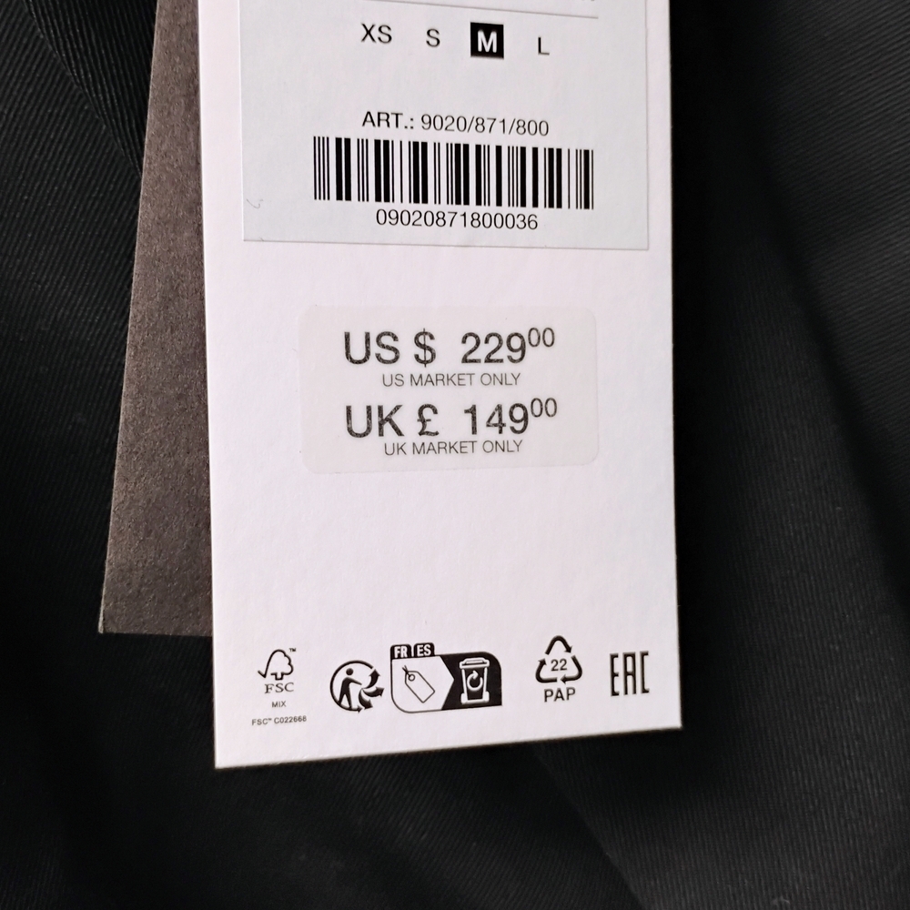 Zara Stefano Pilati 100% Wool Frank Coat - Picture 4 of 4